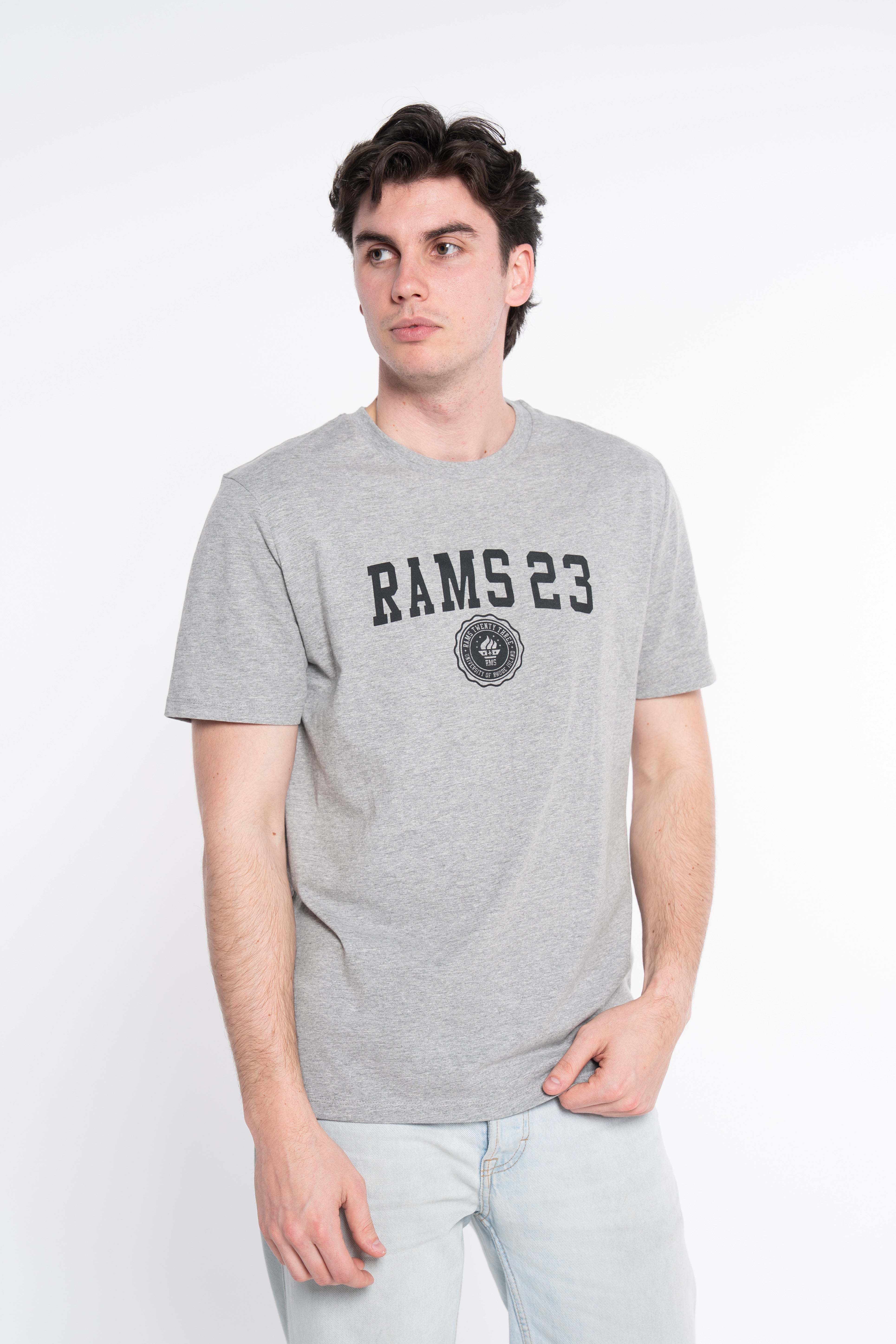 Camisetas RAMS23 CAMISETA UNIVERSITY LOGO GRIS – GRIS