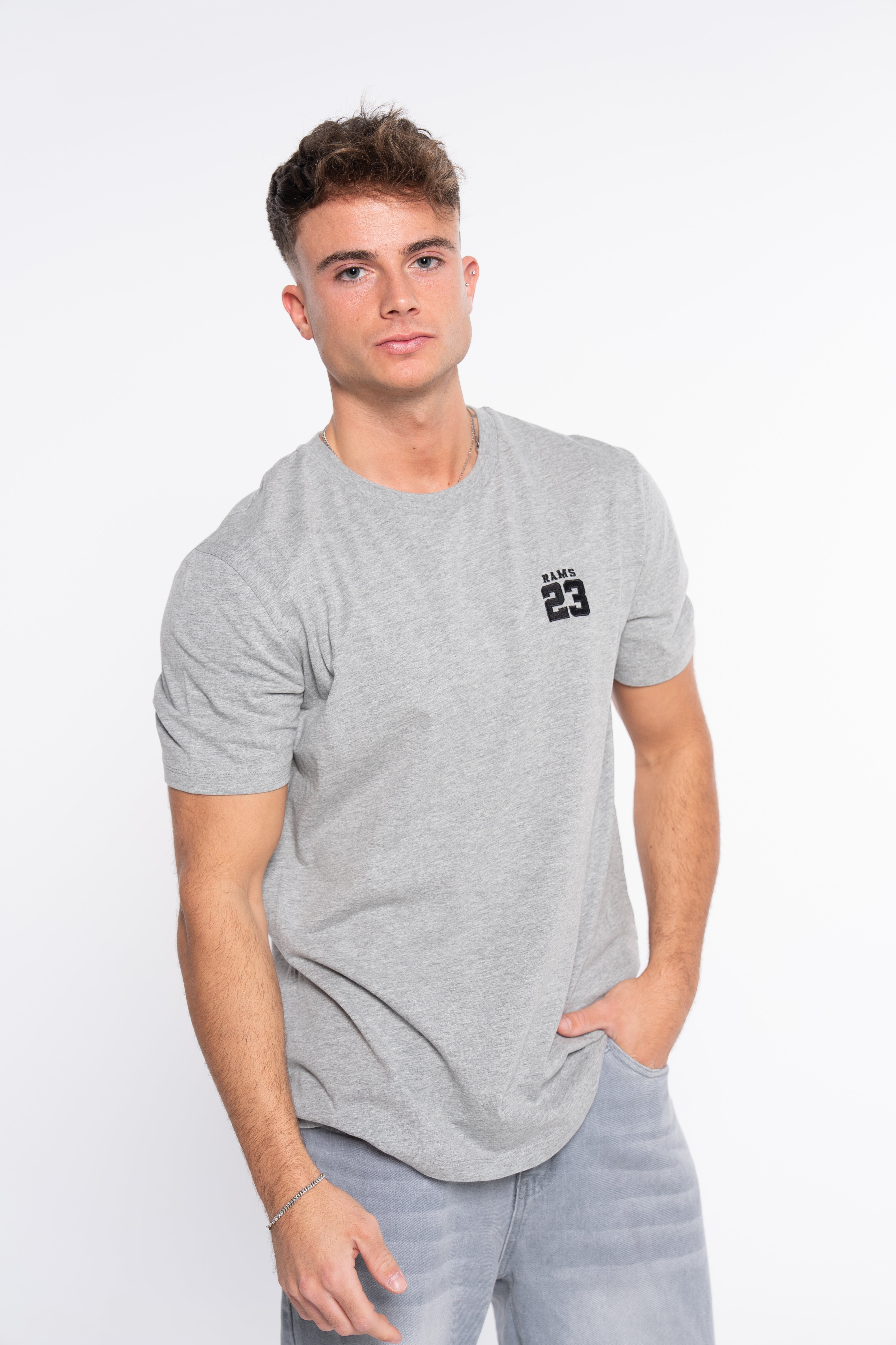 Camisetas RAMS23 CAMISETA CLASSSIC LOGO BORDADO GRIS – GRIS