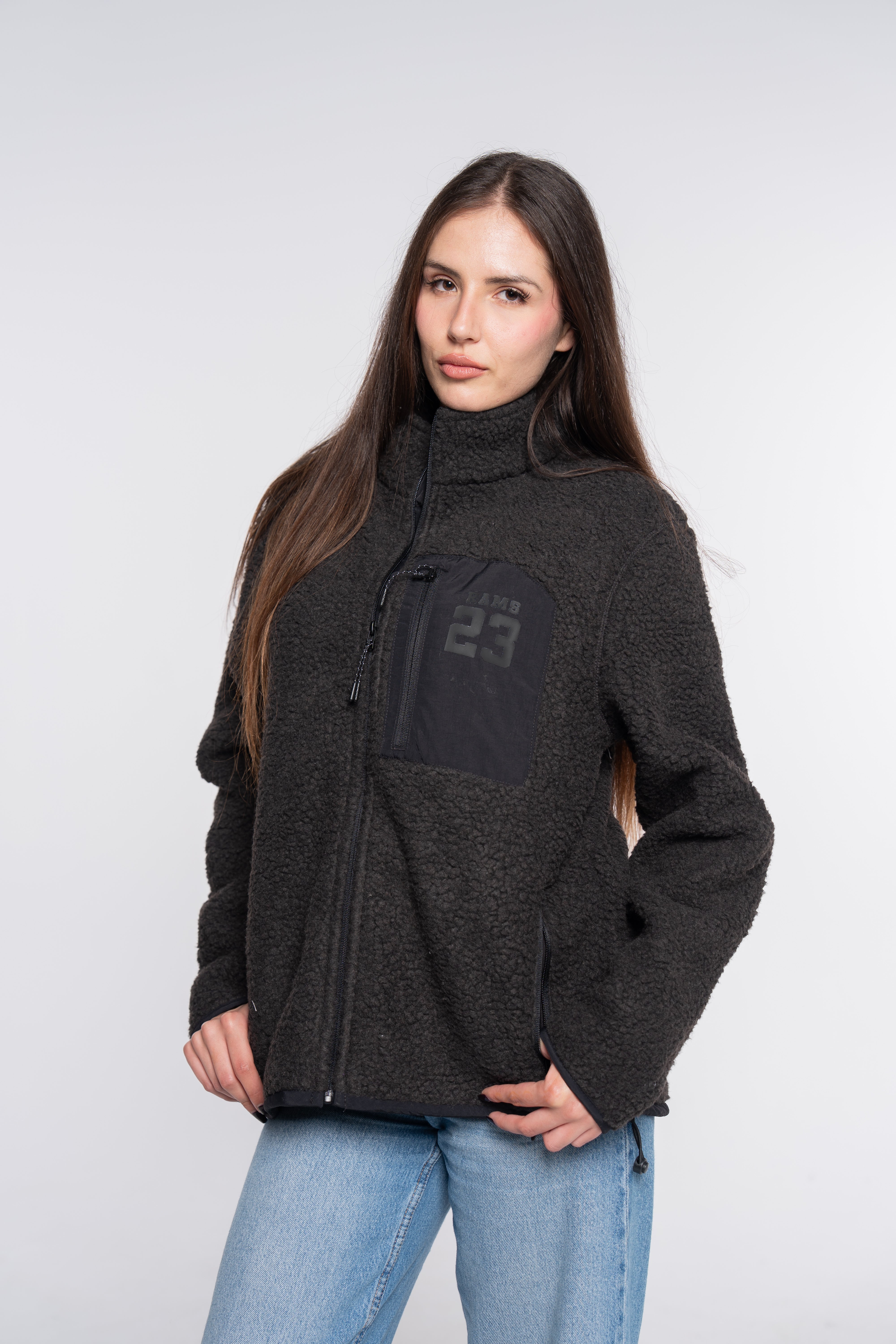 Chaquetas RAMS23 CHAQUETA SHERPA NEGRA – NEGRO