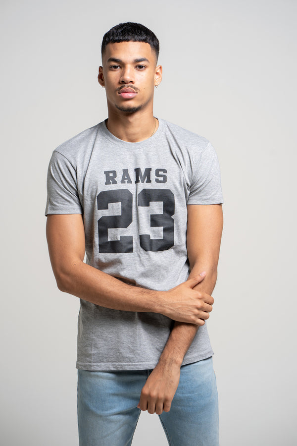 Camiseta Rams 23 Classic Logo Gris/Negro
