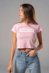 Camiseta Rams 23 Estampado Classic Rosa/Blanco