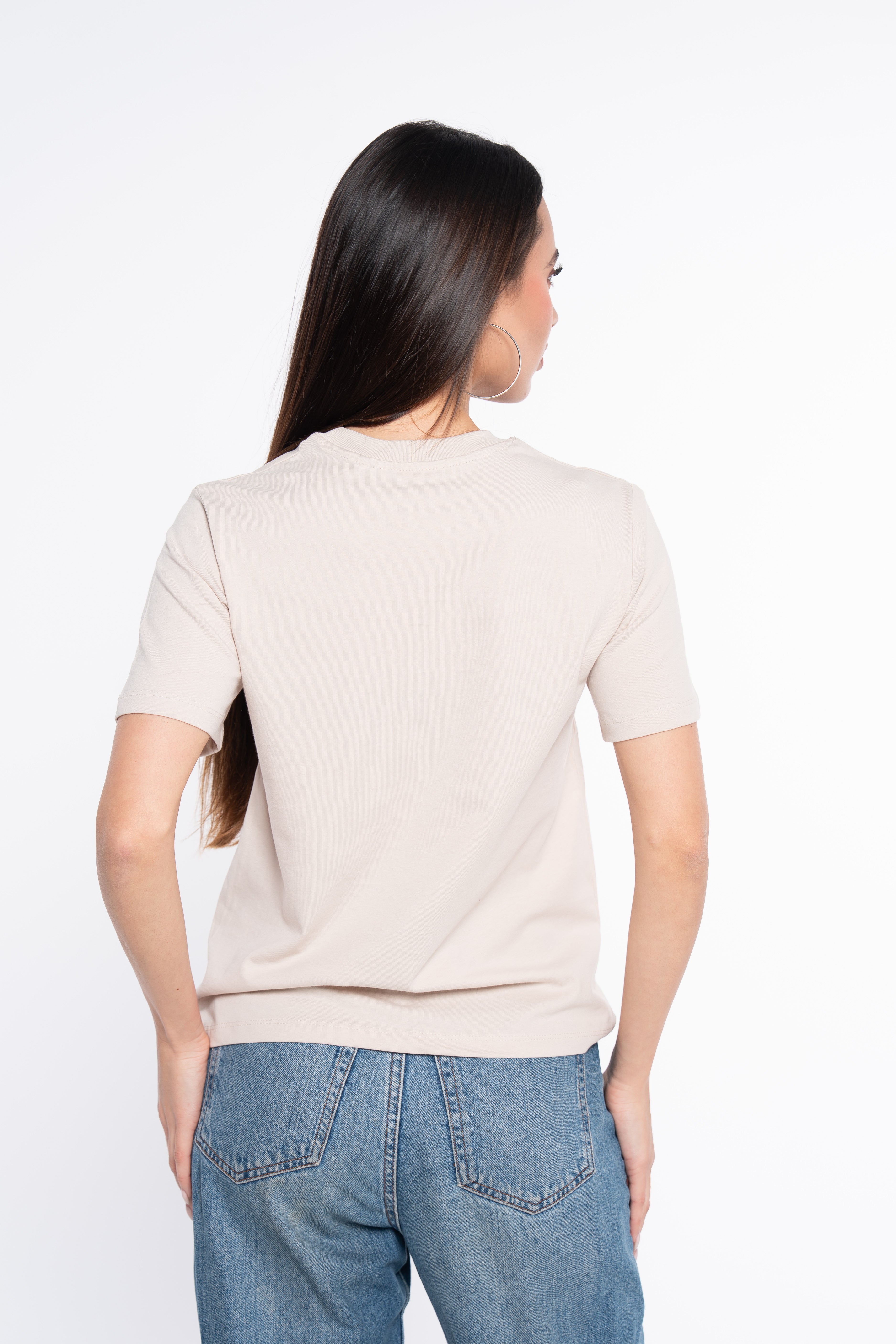 CAMISETA CLASSIC LOGO BLANCO MARRON