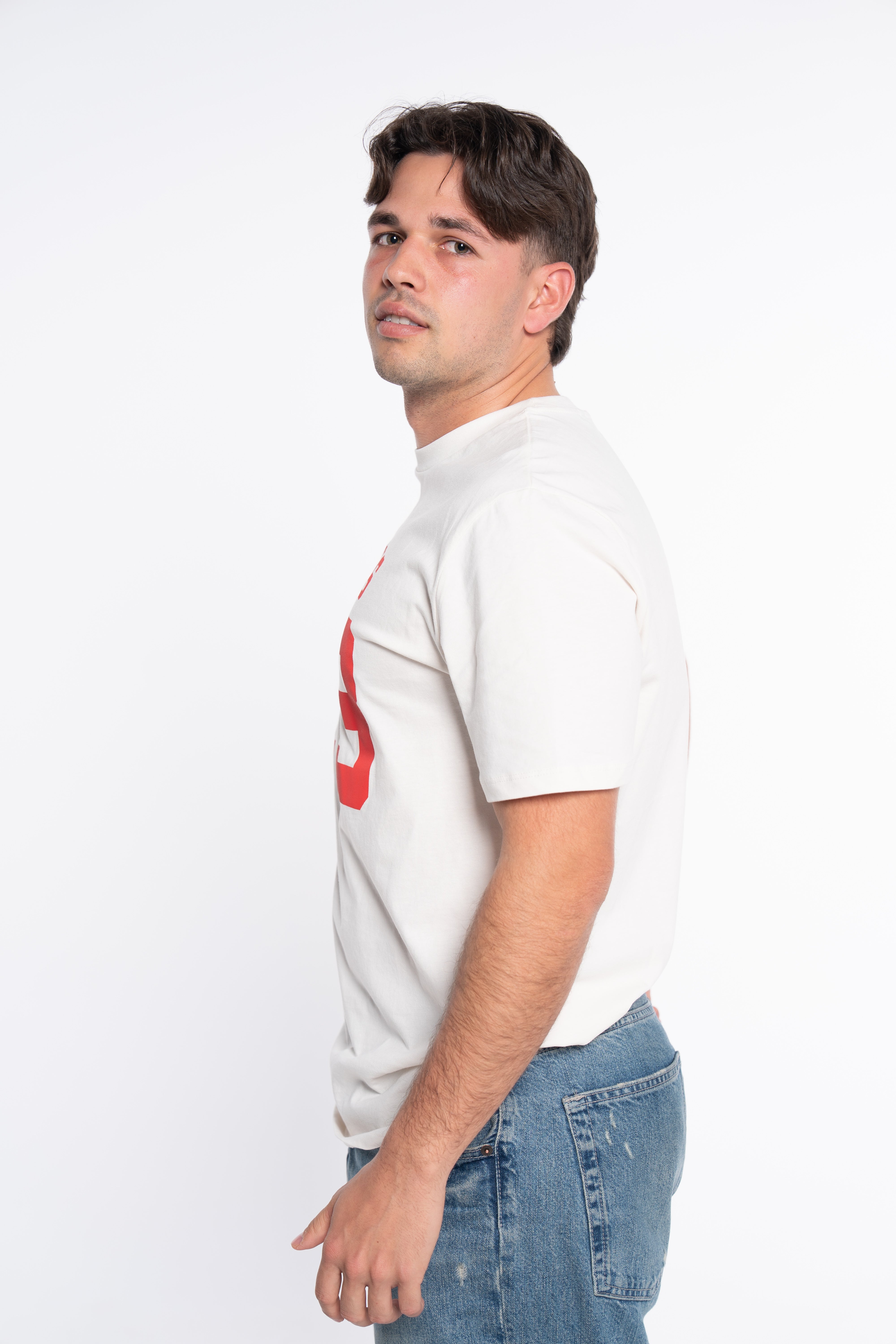 CAMISETA CLASSIC LOGO BLANCO ROTO