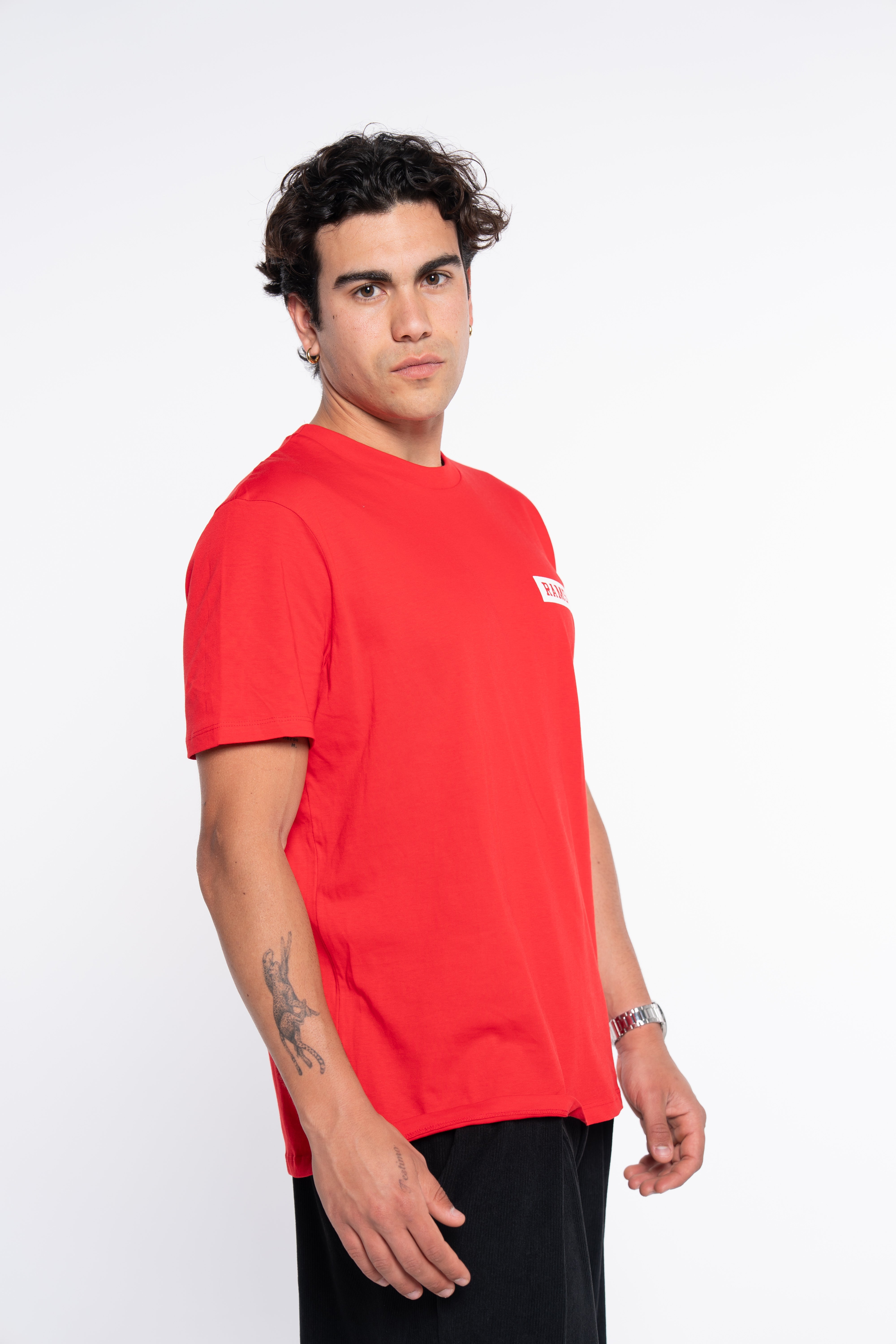 CAMISETA LOGO RECTANGULAR ROJO