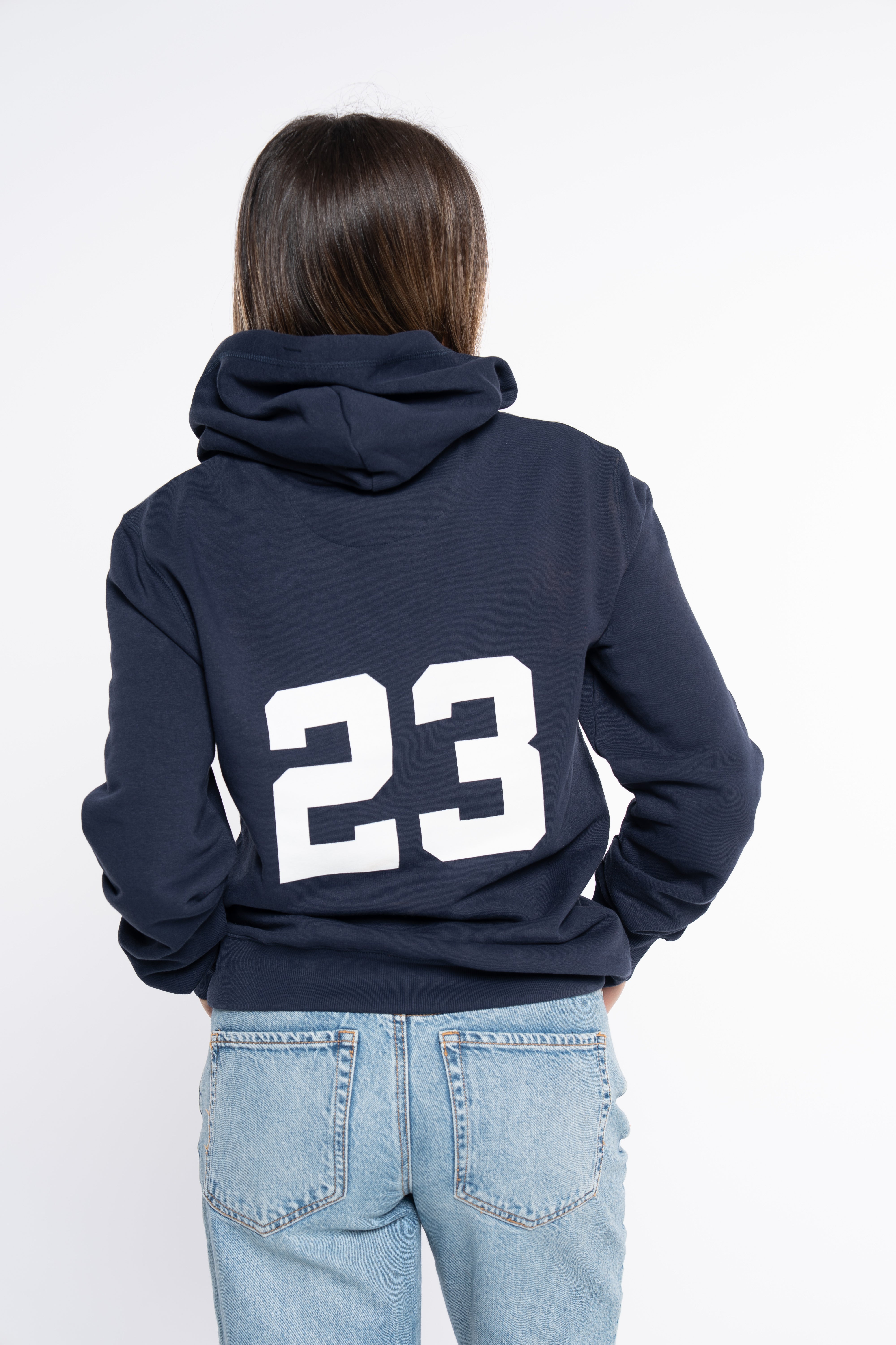 SUDADERA CLASSIC LOGO AZUL MARINO