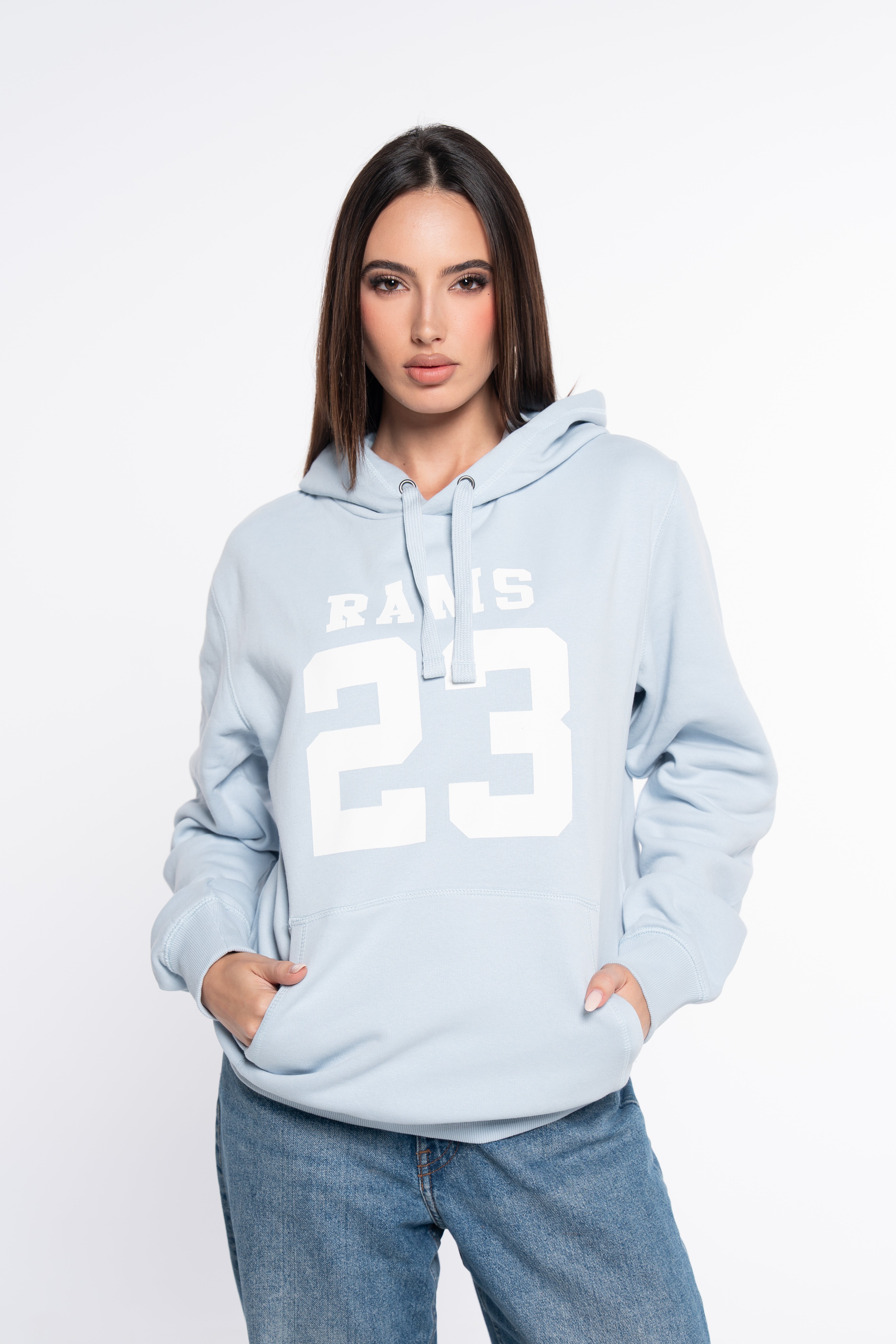 SUDADERA CLASSIC LOGO AZUL CLARO