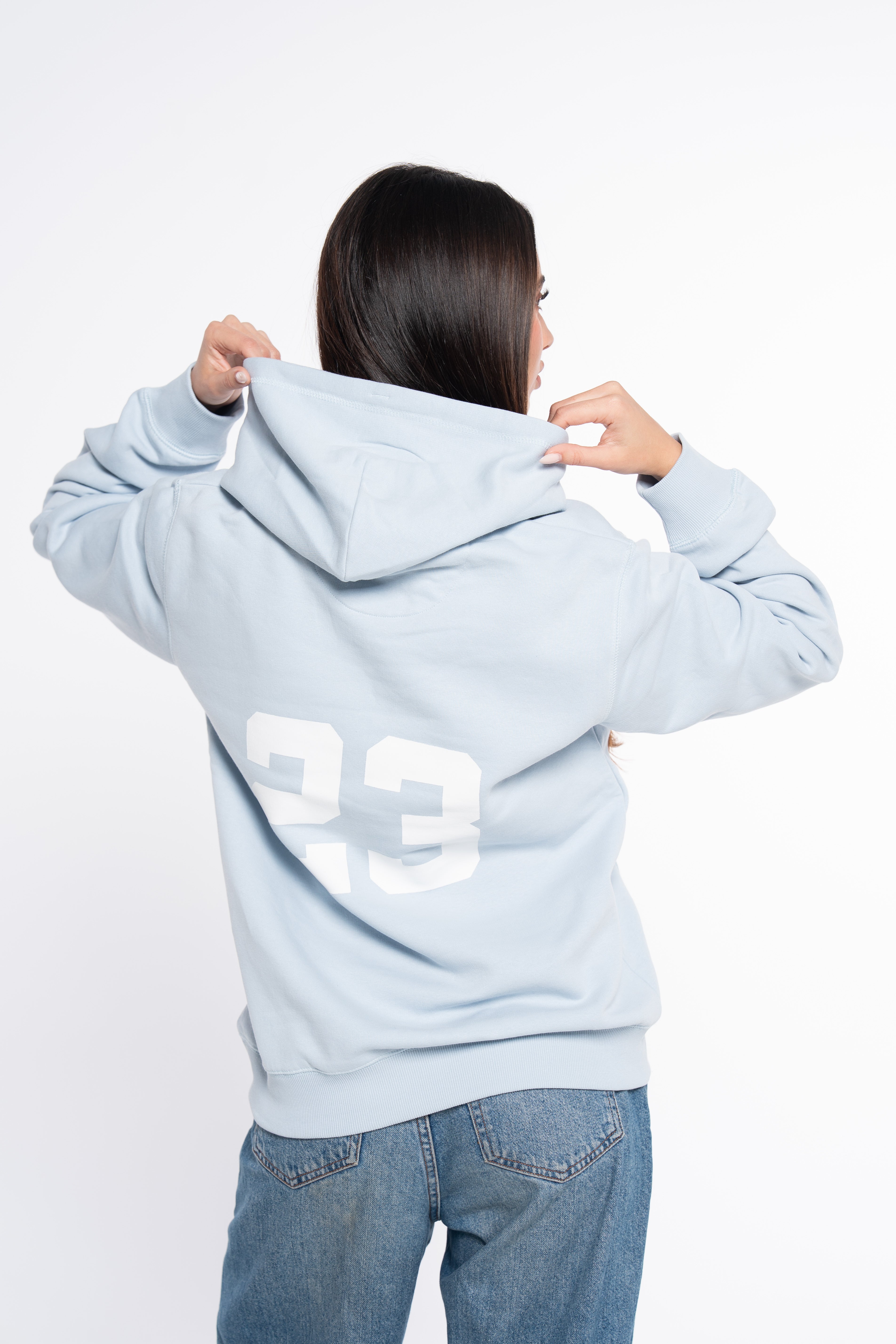 SUDADERA CLASSIC LOGO AZUL CLARO
