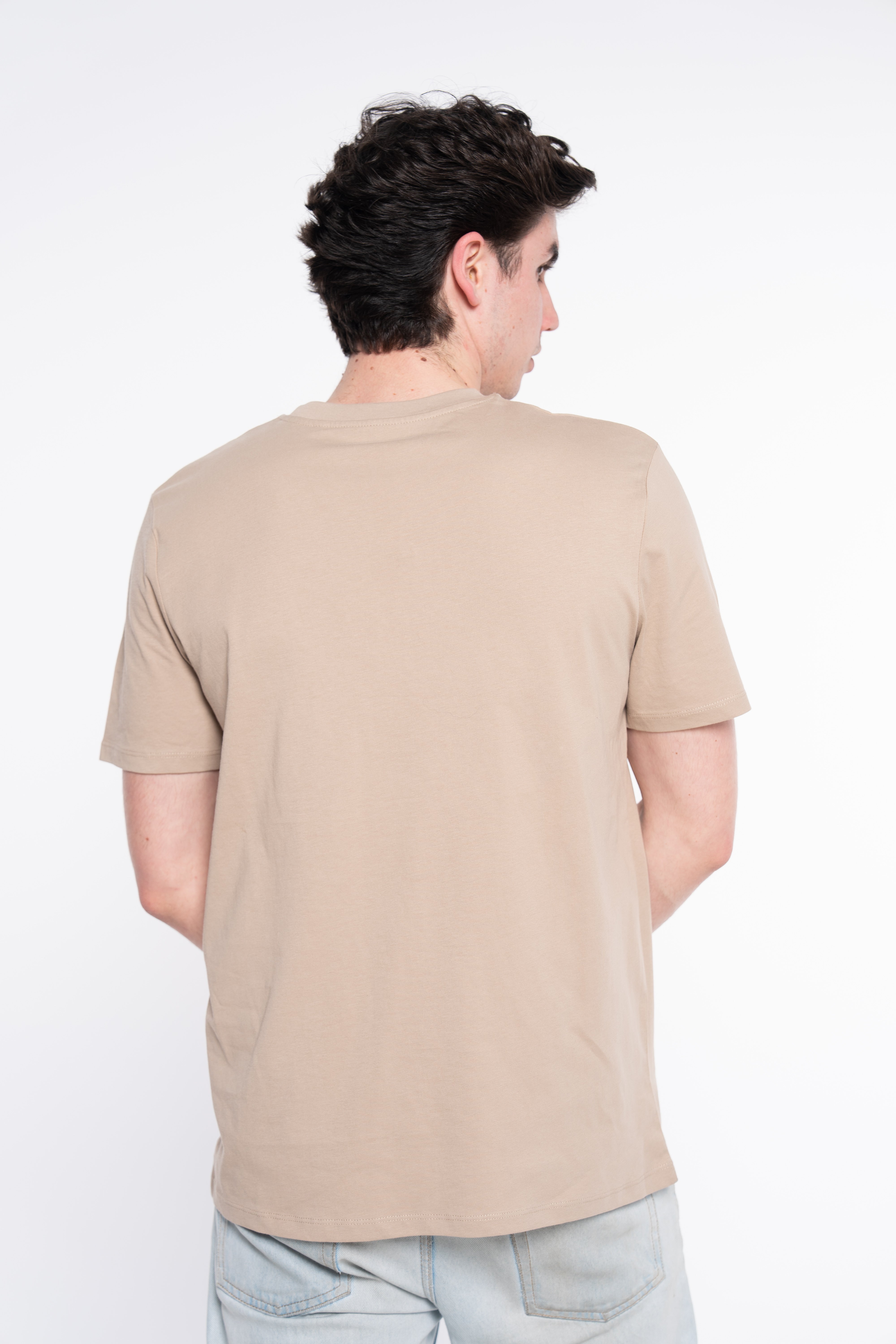 CAMISETA CLASSSIC LOGO BORDADO MARRON