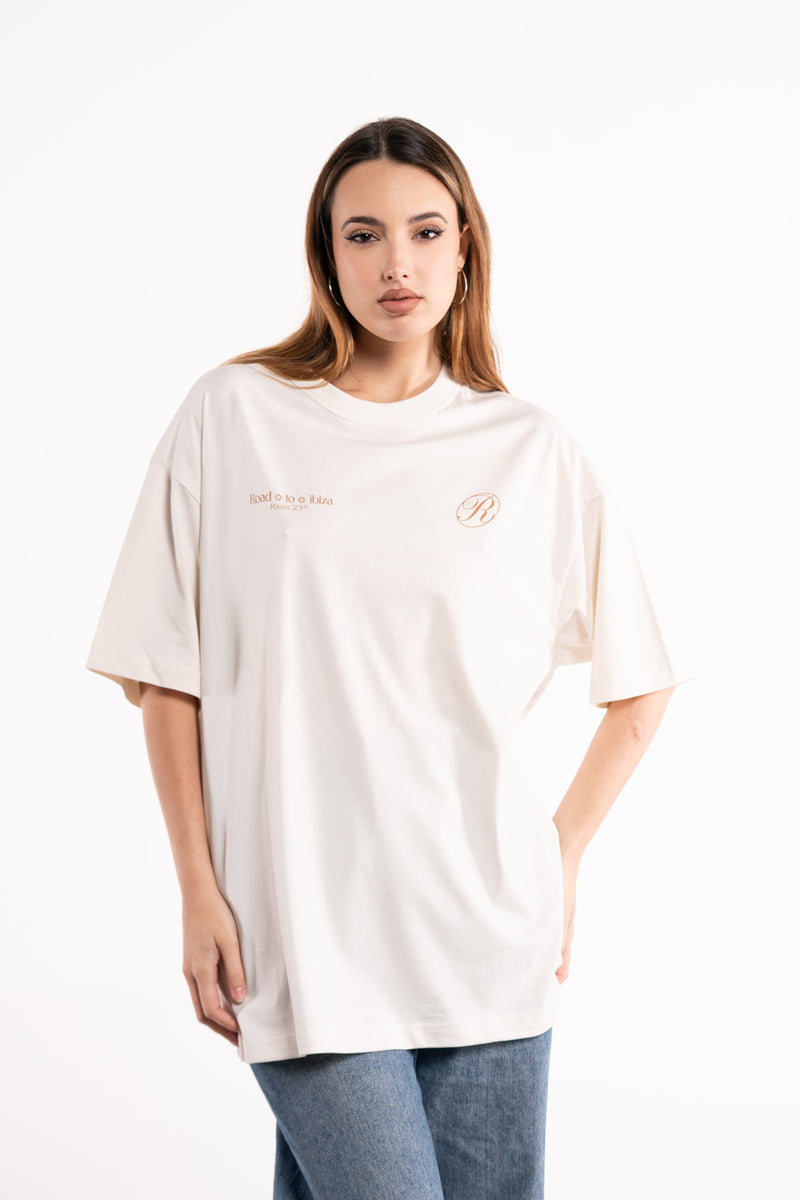 CAMISETA OVERSIZE ROAD TO IBIZA OFF WHITE