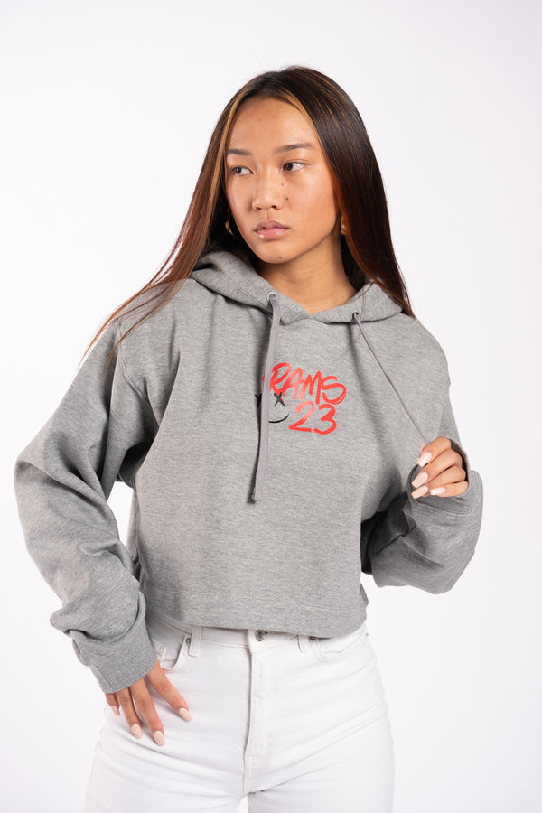 Sudadera Mujer Corta con estampado Grafitti delant