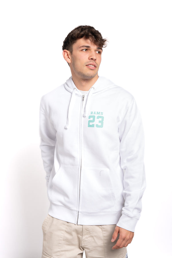 Sudadera classic logo cremallera Blanco