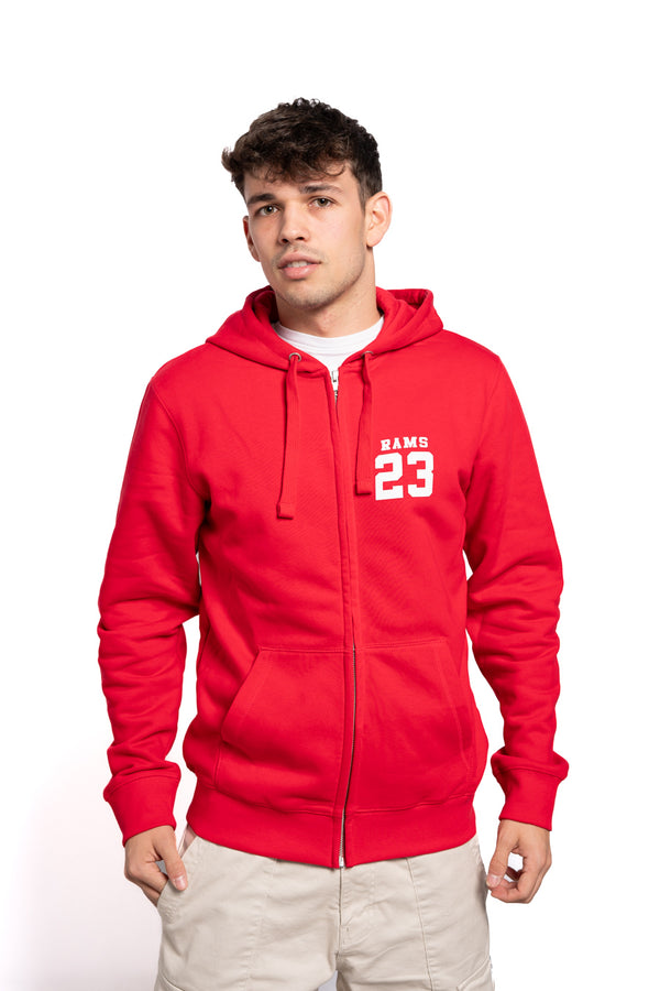 Sudadera classic logo cremallera Rojo