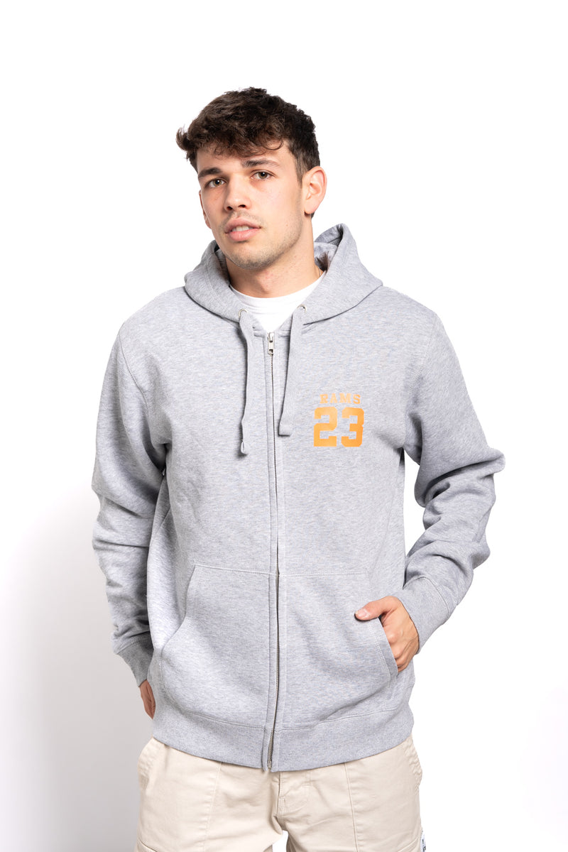 Sudadera classic logo cremallera Gris