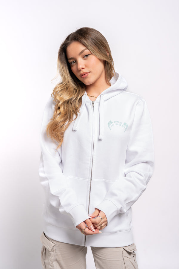 Sudadera alas cremallera Blanco