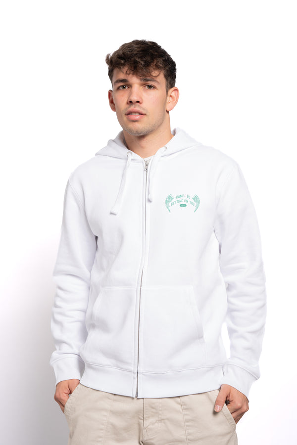 Sudadera alas cremallera Blanco