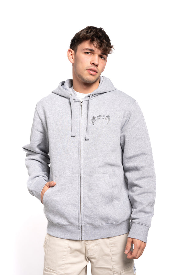 Sudadera alas cremallera Gris