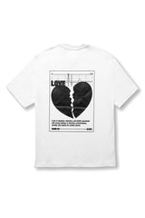 CAMISETA BROKEN HEART OVERSIZE BLANCA