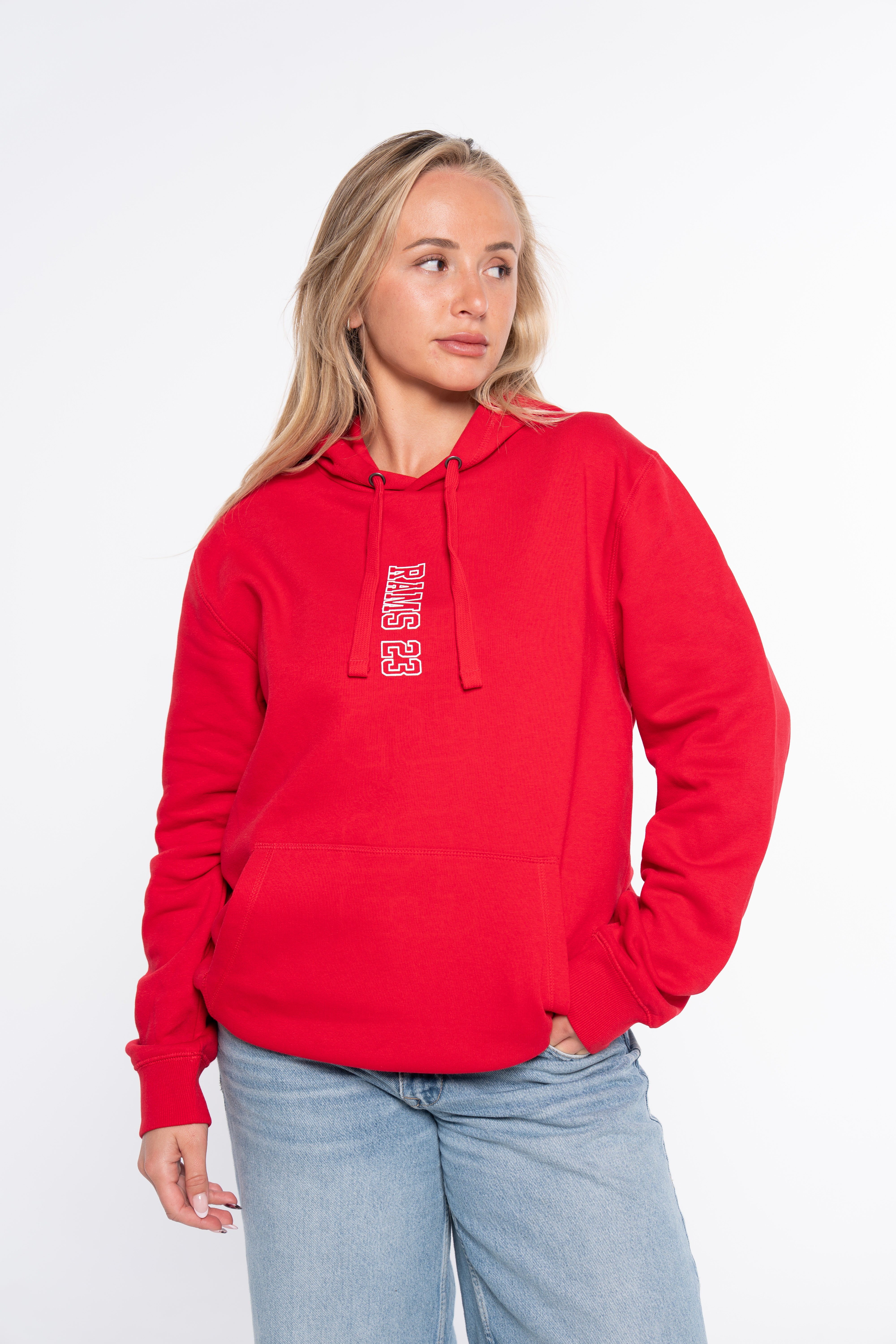 SUDADERA VERTICAL ROJO