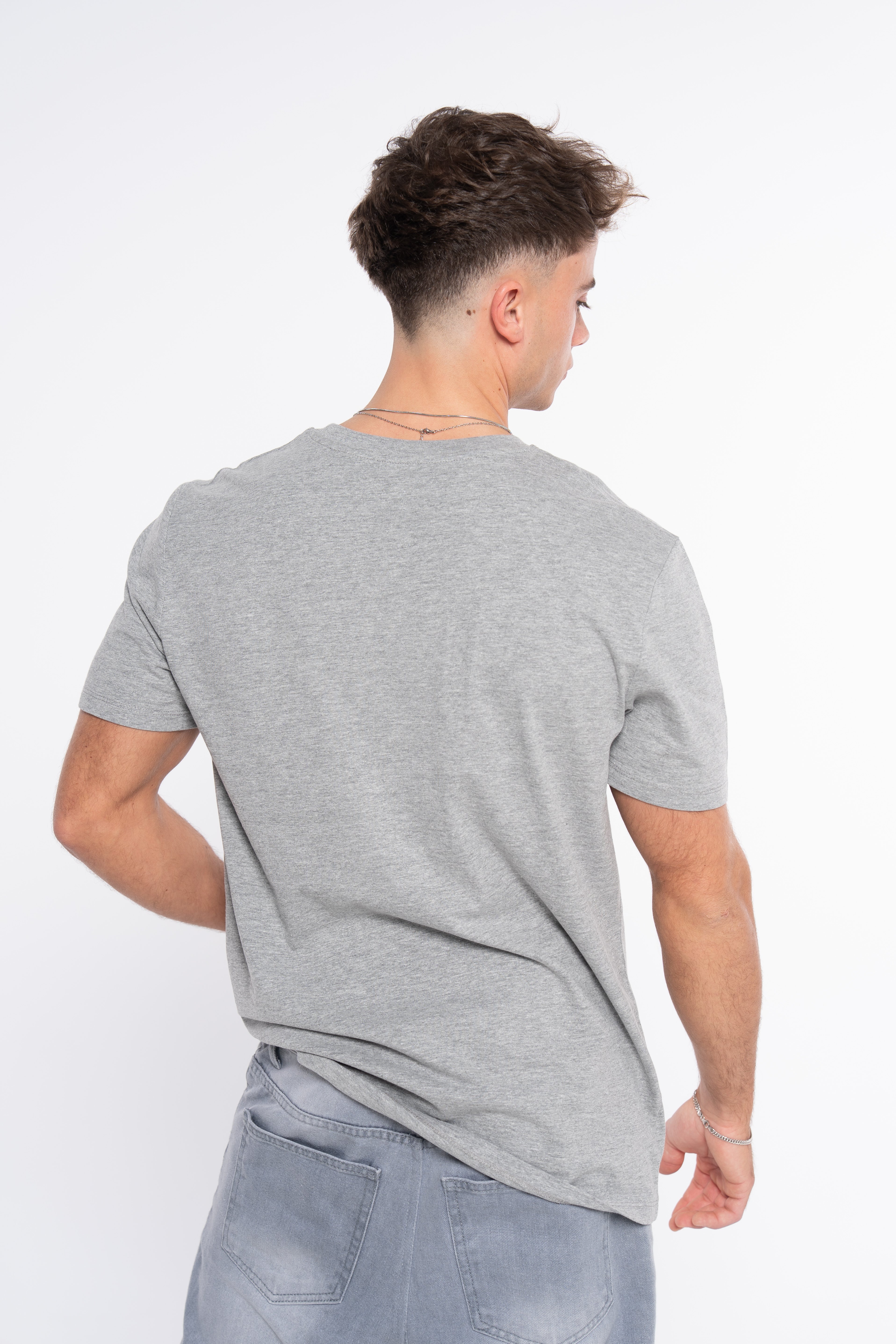 CAMISETA CLASSSIC LOGO BORDADO GRIS