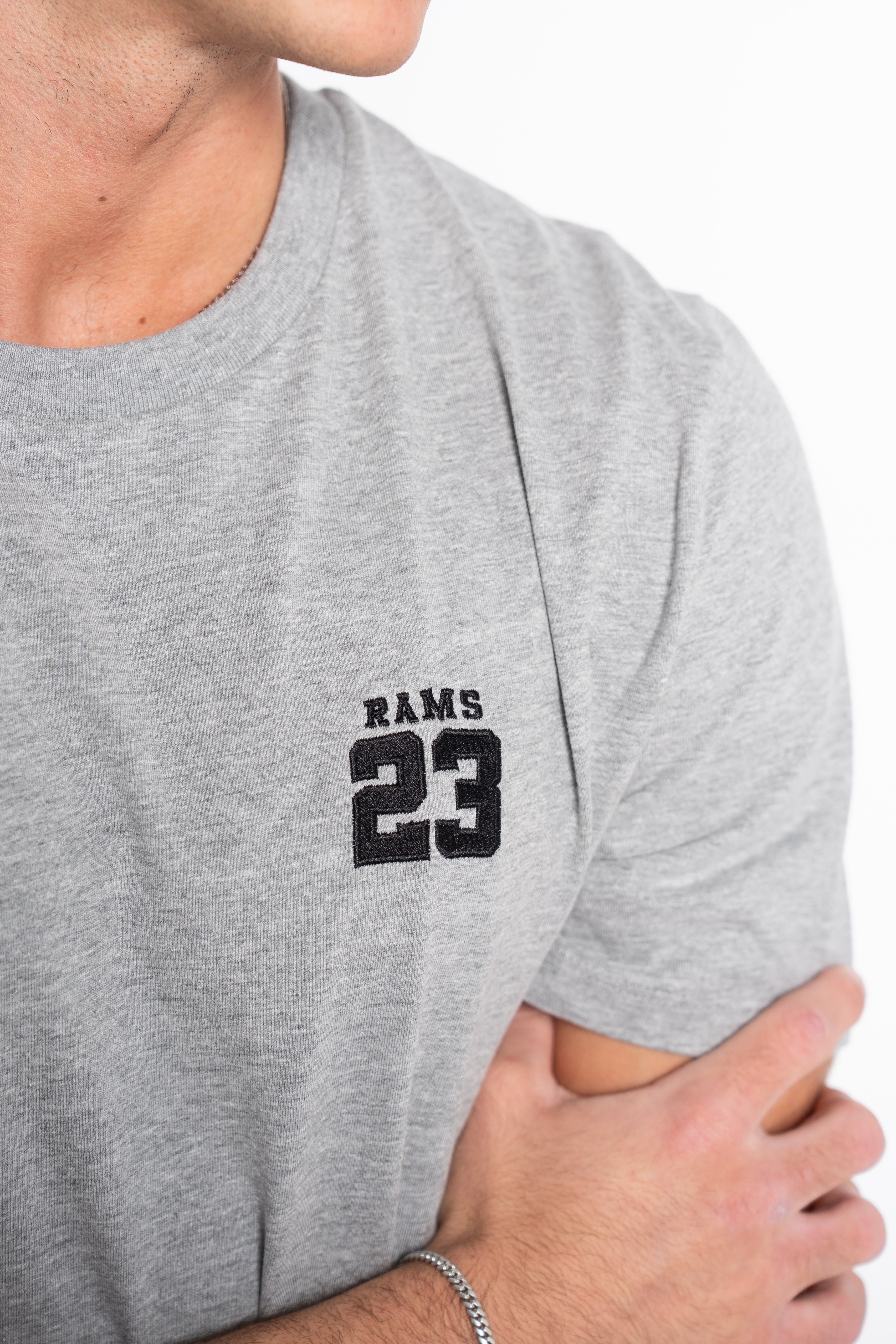 CAMISETA CLASSSIC LOGO BORDADO GRIS