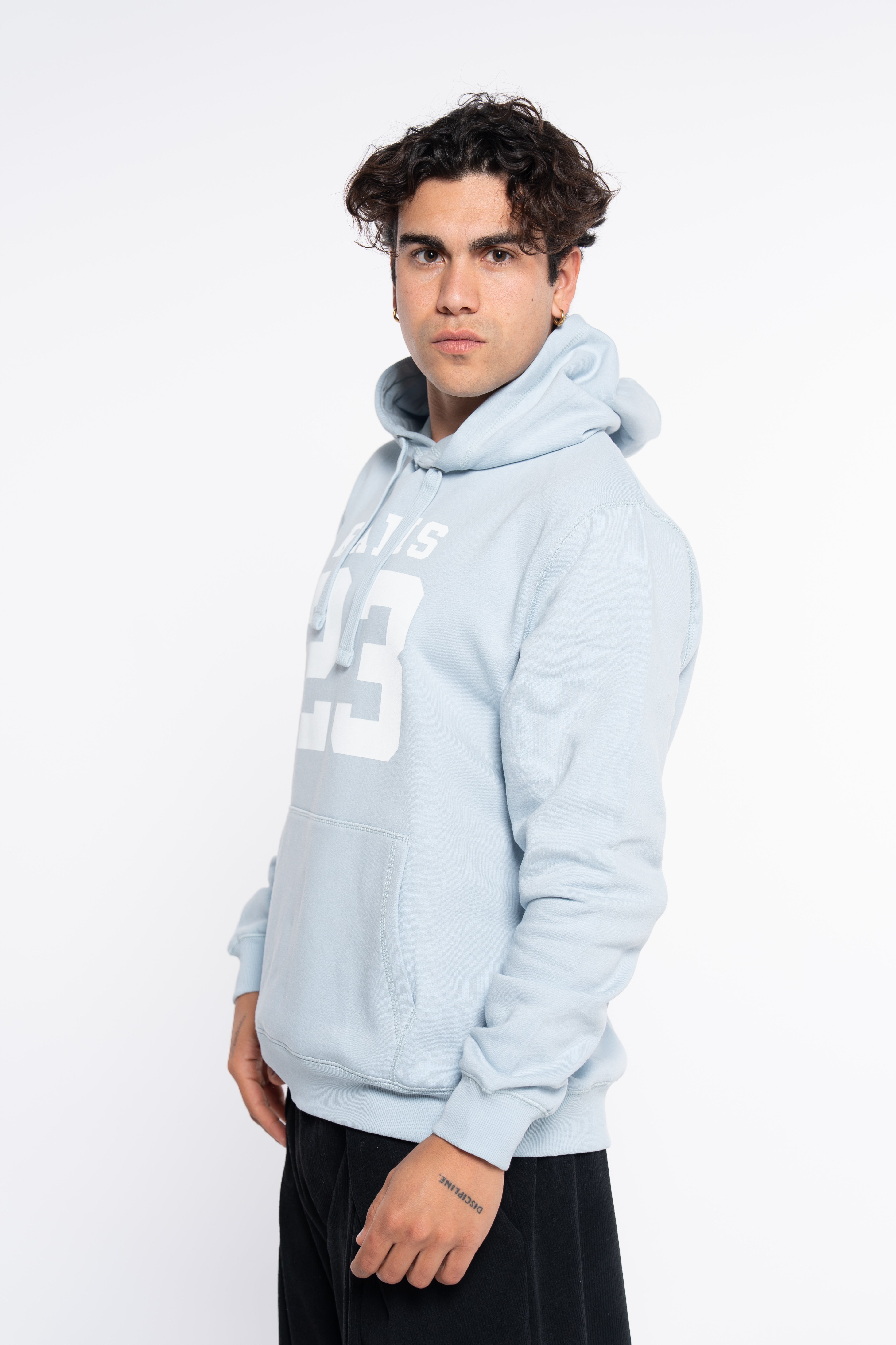 SUDADERA CLASSIC LOGO AZUL CLARO