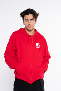 SUDADERA CREMALLERA CLASSIC LOGO ROJO