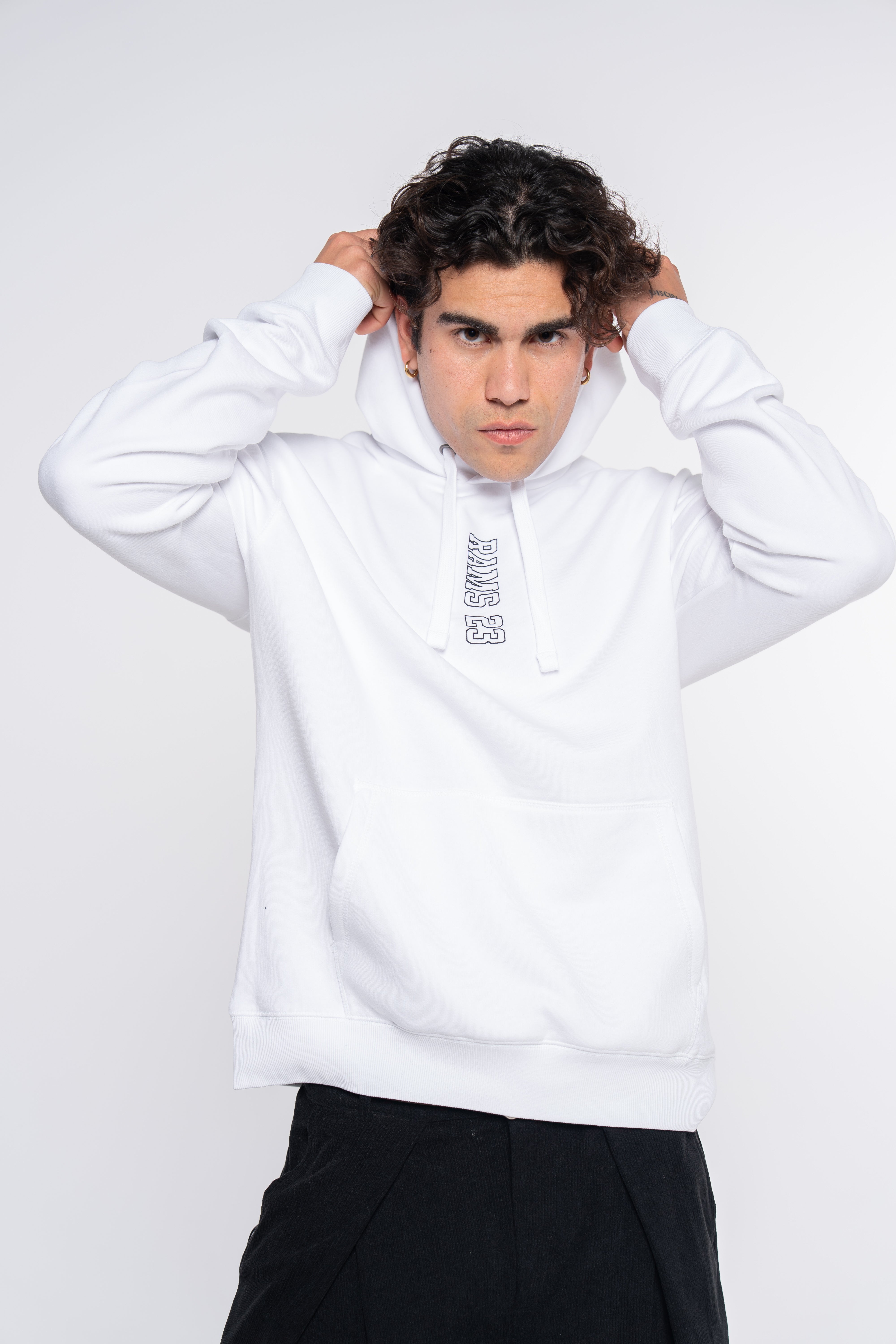 SUDADERA VERTICAL BLANCO