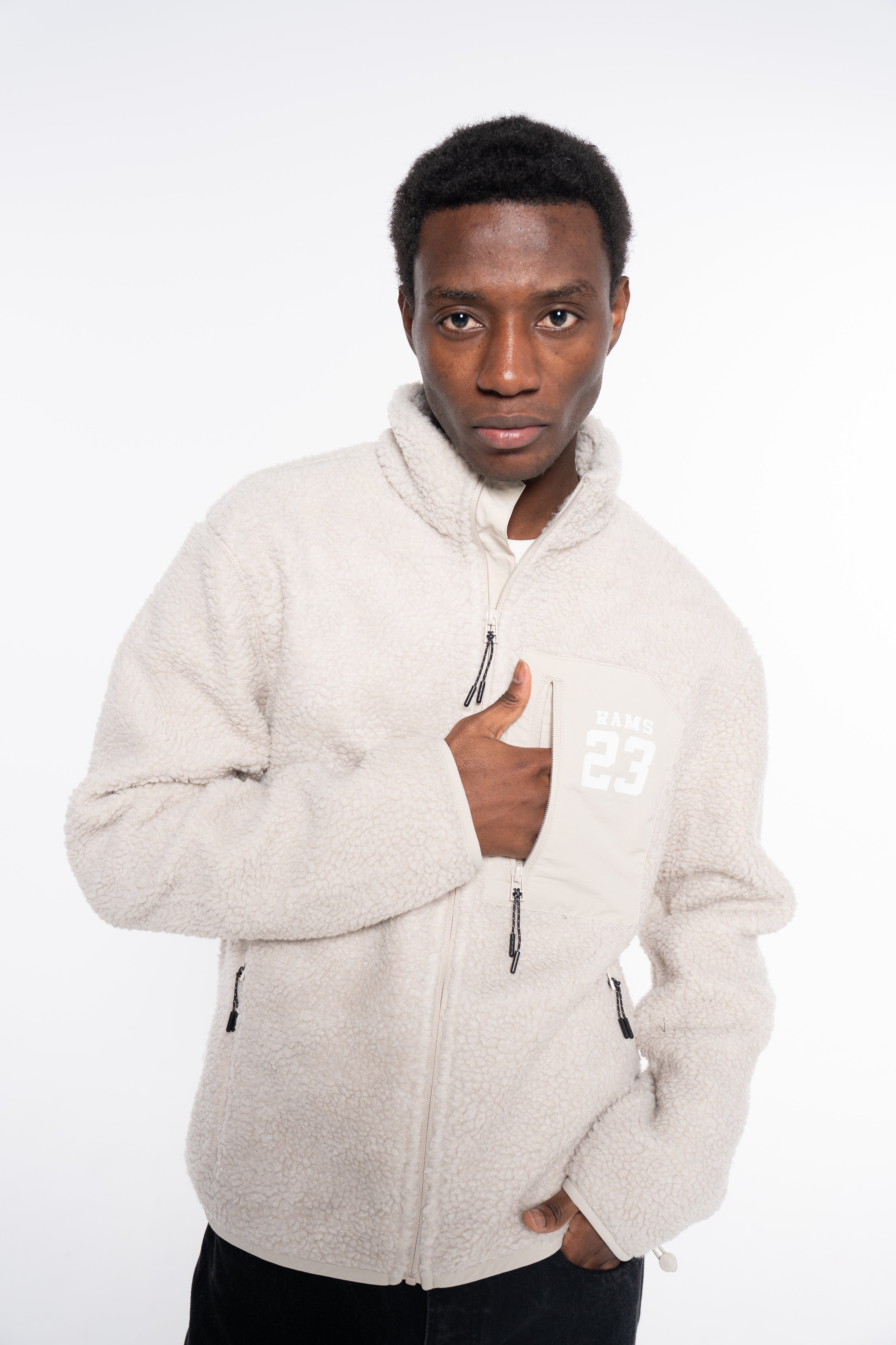 CHAQUETA SHERPA CREMA