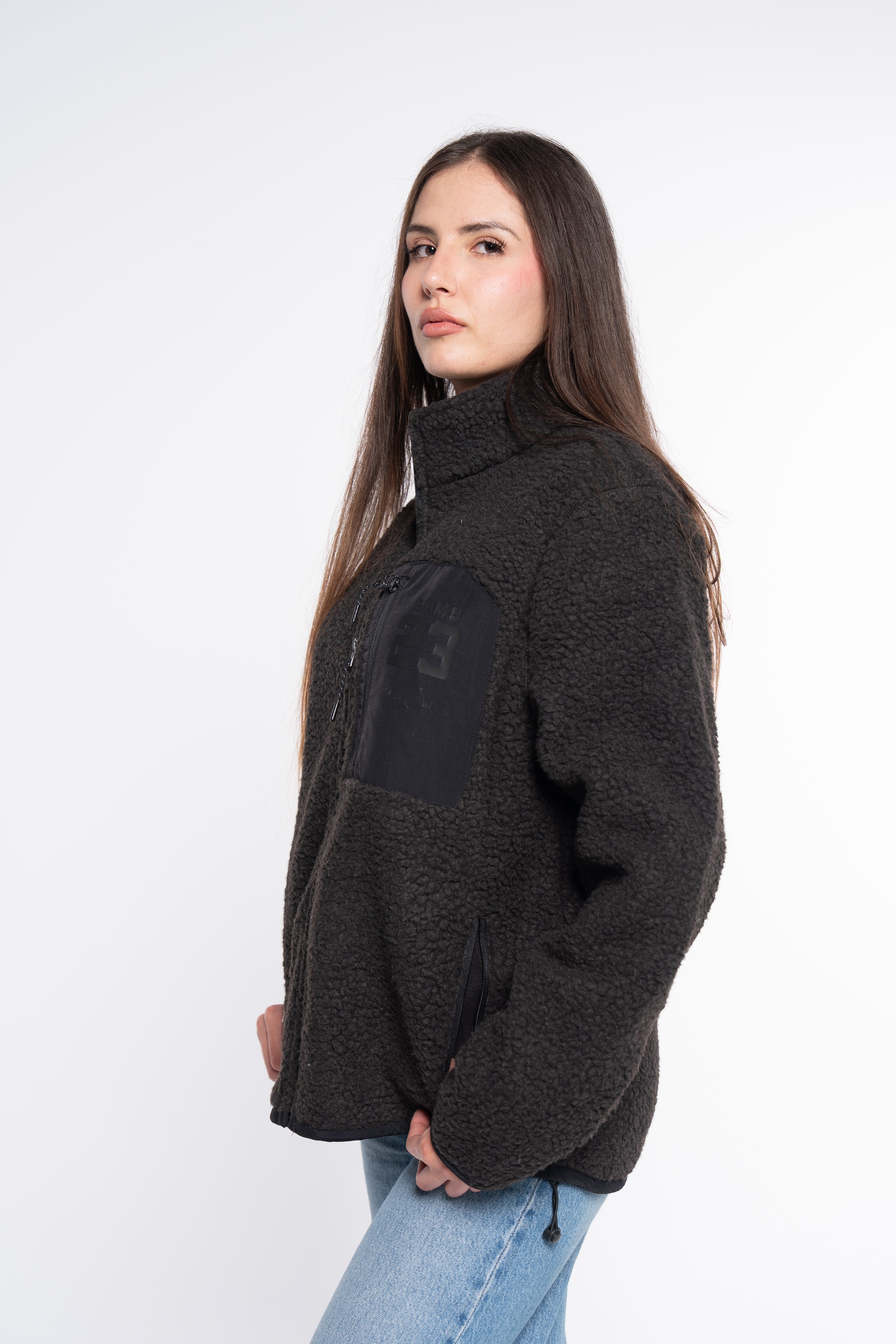 CHAQUETA SHERPA NEGRA