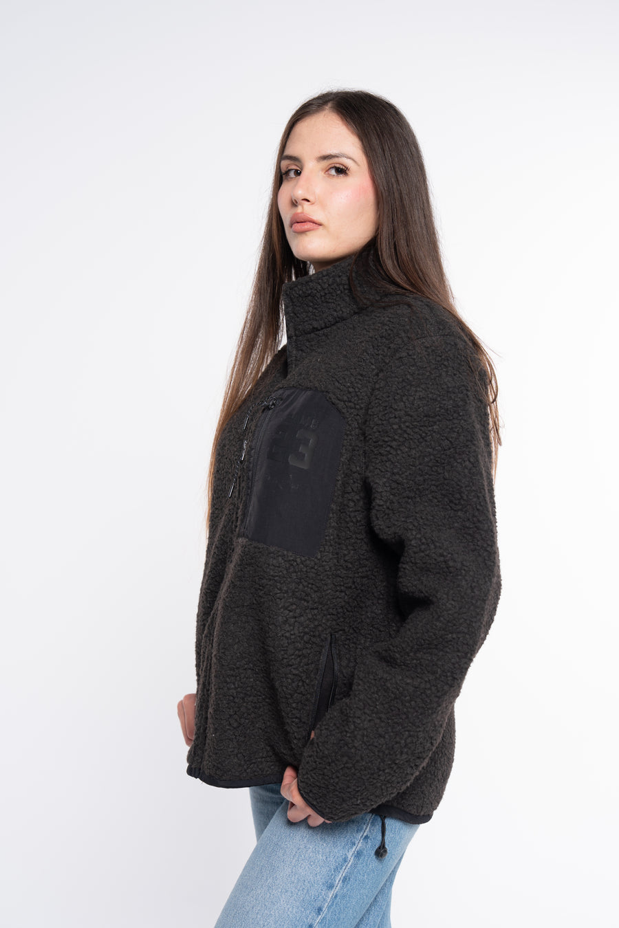 CHAQUETA SHERPA NEGRA