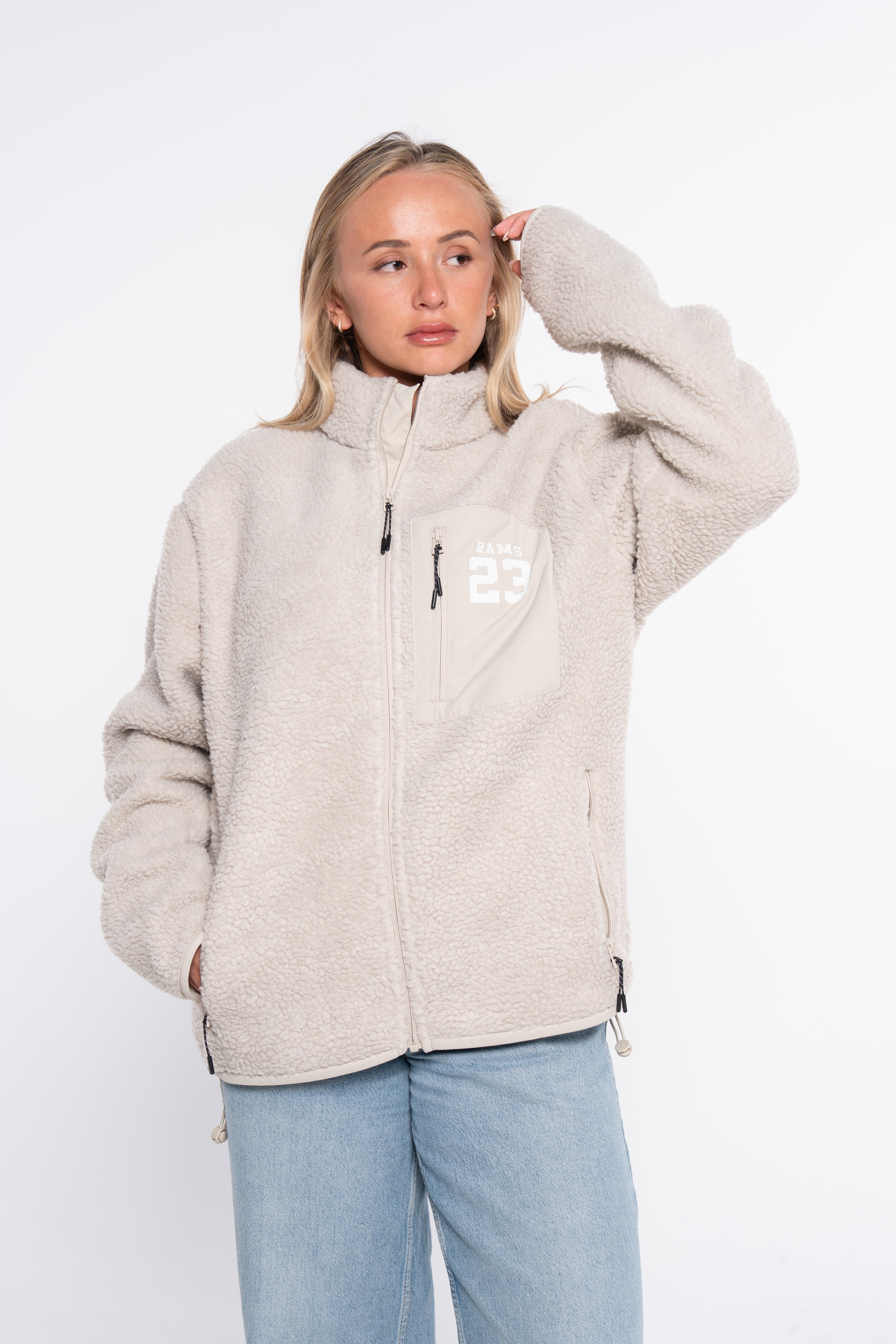 Chaquetas RAMS23 CHAQUETA SHERPA CREMA – CREMA