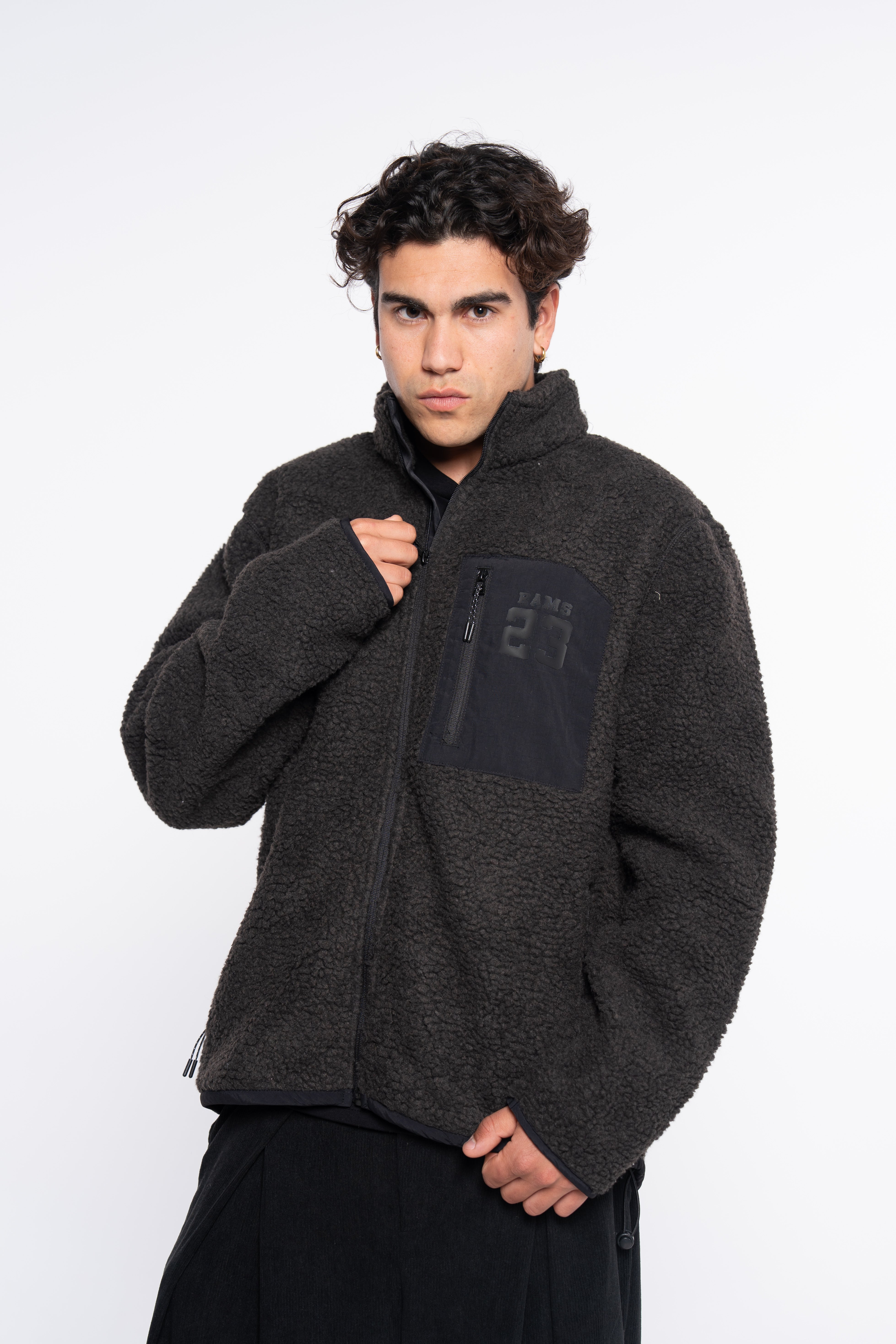 Chaquetas RAMS23 CHAQUETA SHERPA NEGRA – NEGRO