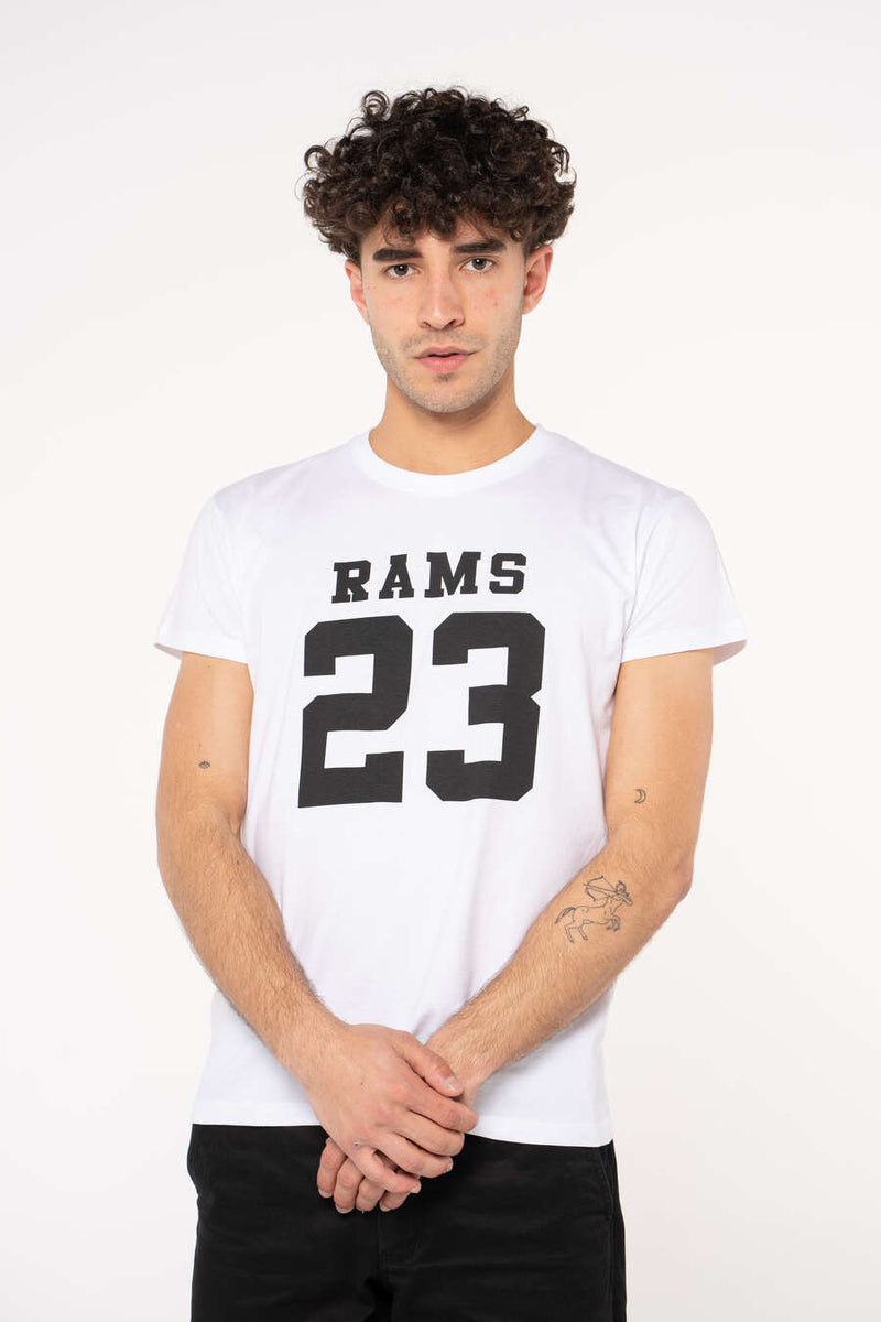 Camiseta Rams 23 Classic Logo Blanco/Negro