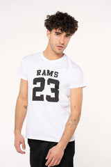 Camiseta Rams 23 Classic Logo Blanco/Negro