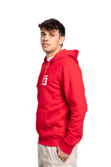 Sudadera classic logo cremallera Rojo