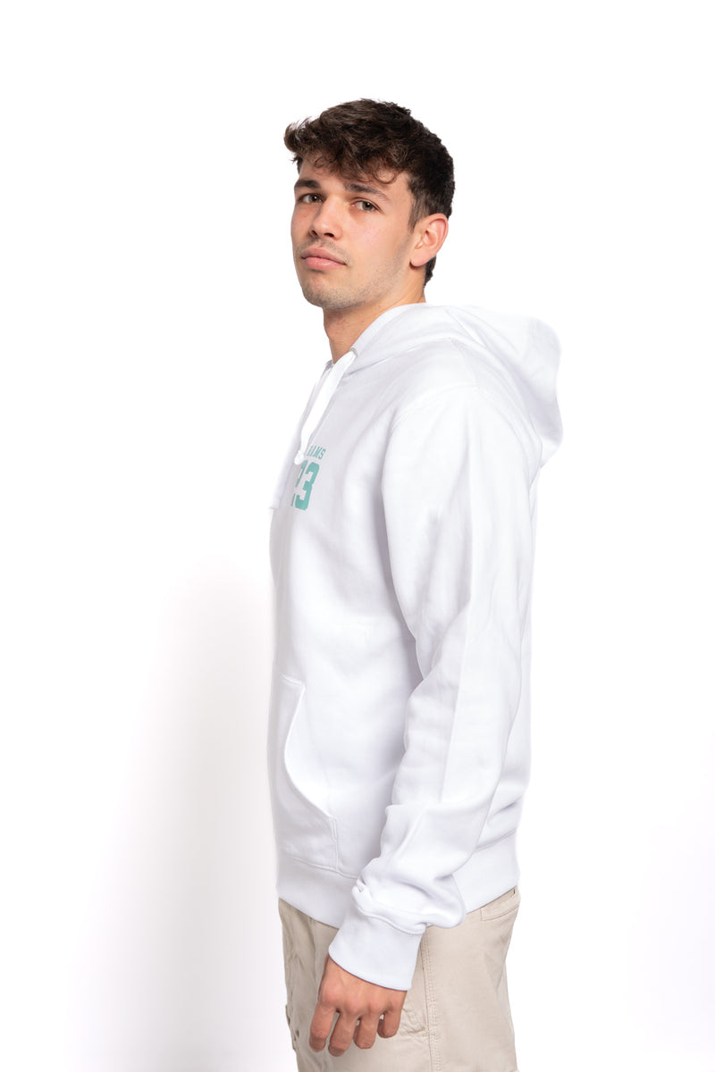 Sudadera classic logo cremallera Blanco