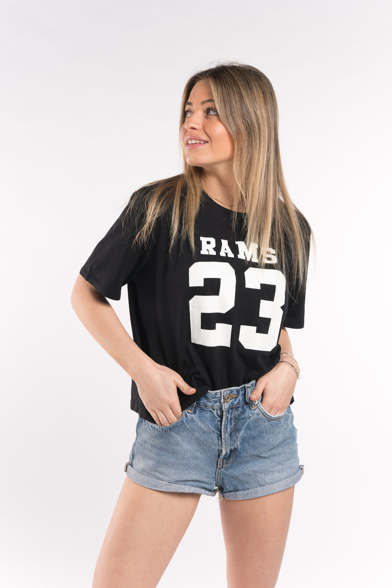 Camiseta Rams Classic logo Negro