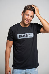 Rams 23 Estampado Rectangular Negro/Gris