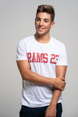 Camiseta Rams 23 Logo Grande Blanco/Rojo