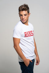 Camiseta Rams 23 Logo Grande Blanco/Rojo