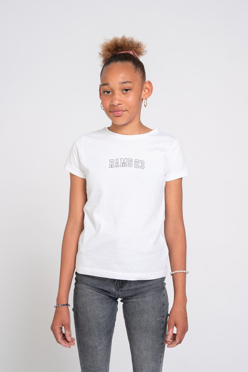 Camiseta KID Blanco Estampado Silueta