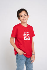 Camiseta Kid Roja Estampado Classic