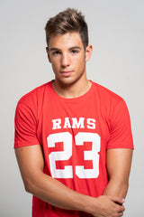 Camiseta Rams 23 Classic Logo Rojo/Blanco