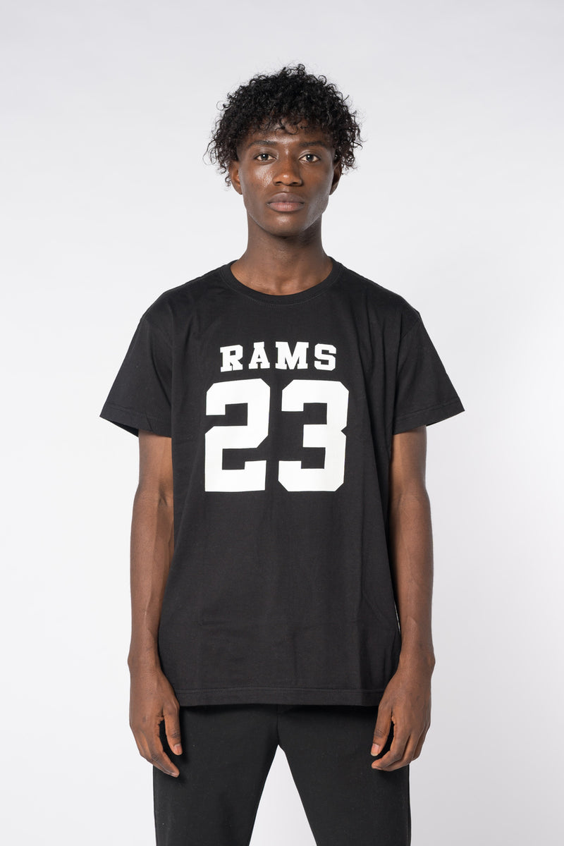 Camiseta Rams 23 Classic Logo Negro/Blanco