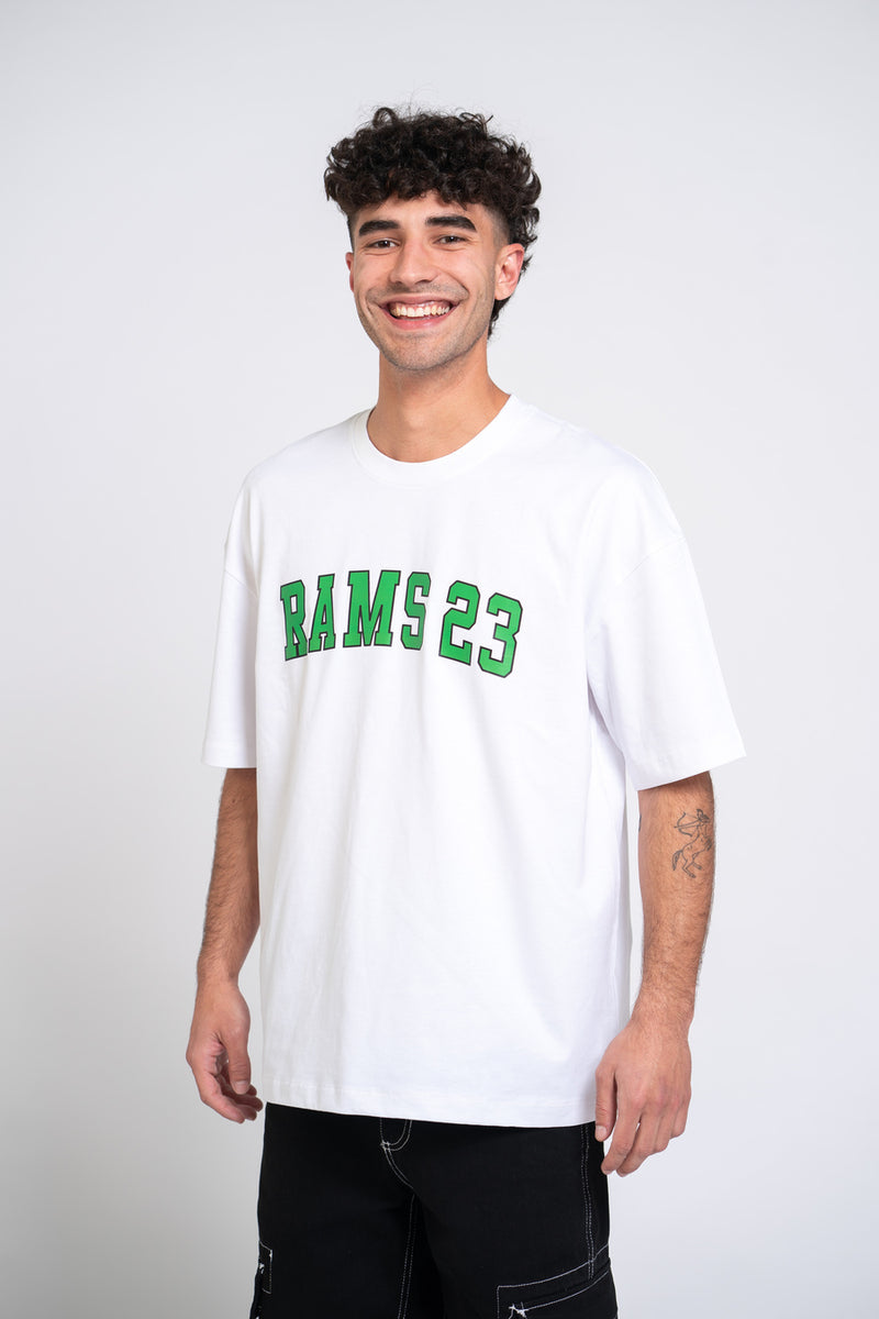 CAMISETA OVERSIZE RAMS 23 UNIVERSITY WHITE Verde