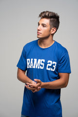 Camiseta Rams 23 Logo Grande Azul/Blanco