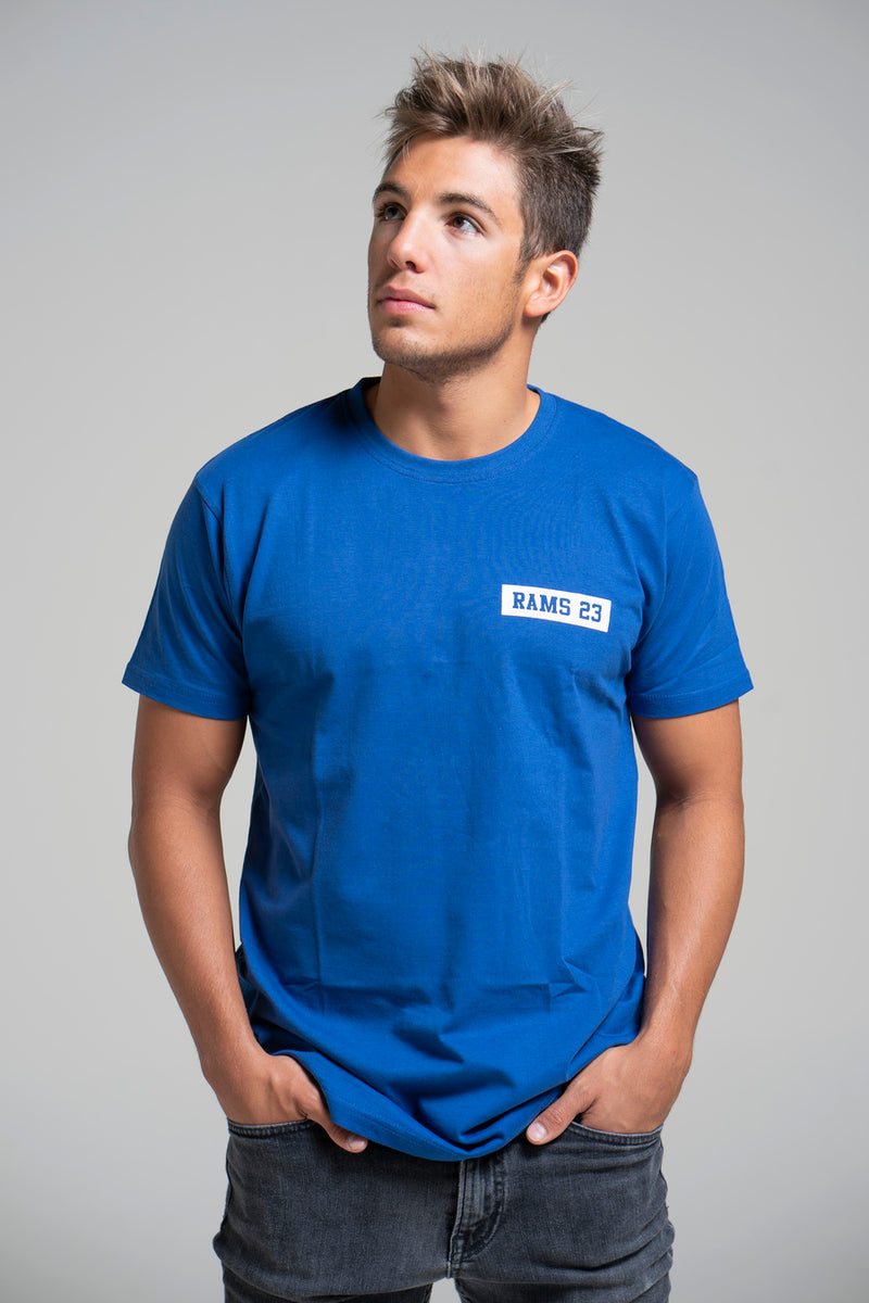 Rams 23 Estampado Rectangular Pequeño Azul/Blanco