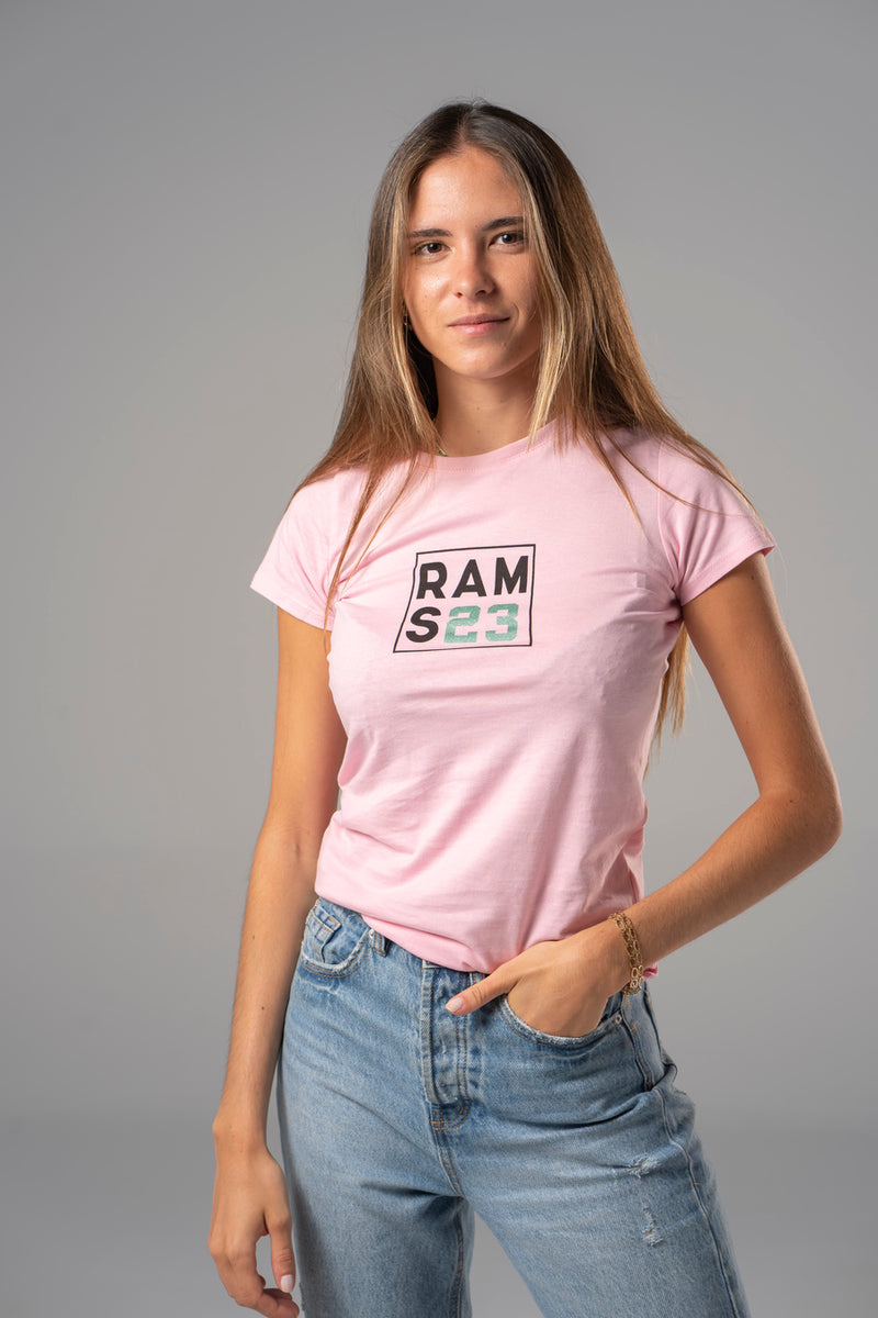 Camiseta Rams 23 Square Larga Rosa
