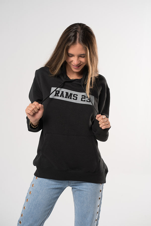 Sudadera Estampado Rectangular Negro