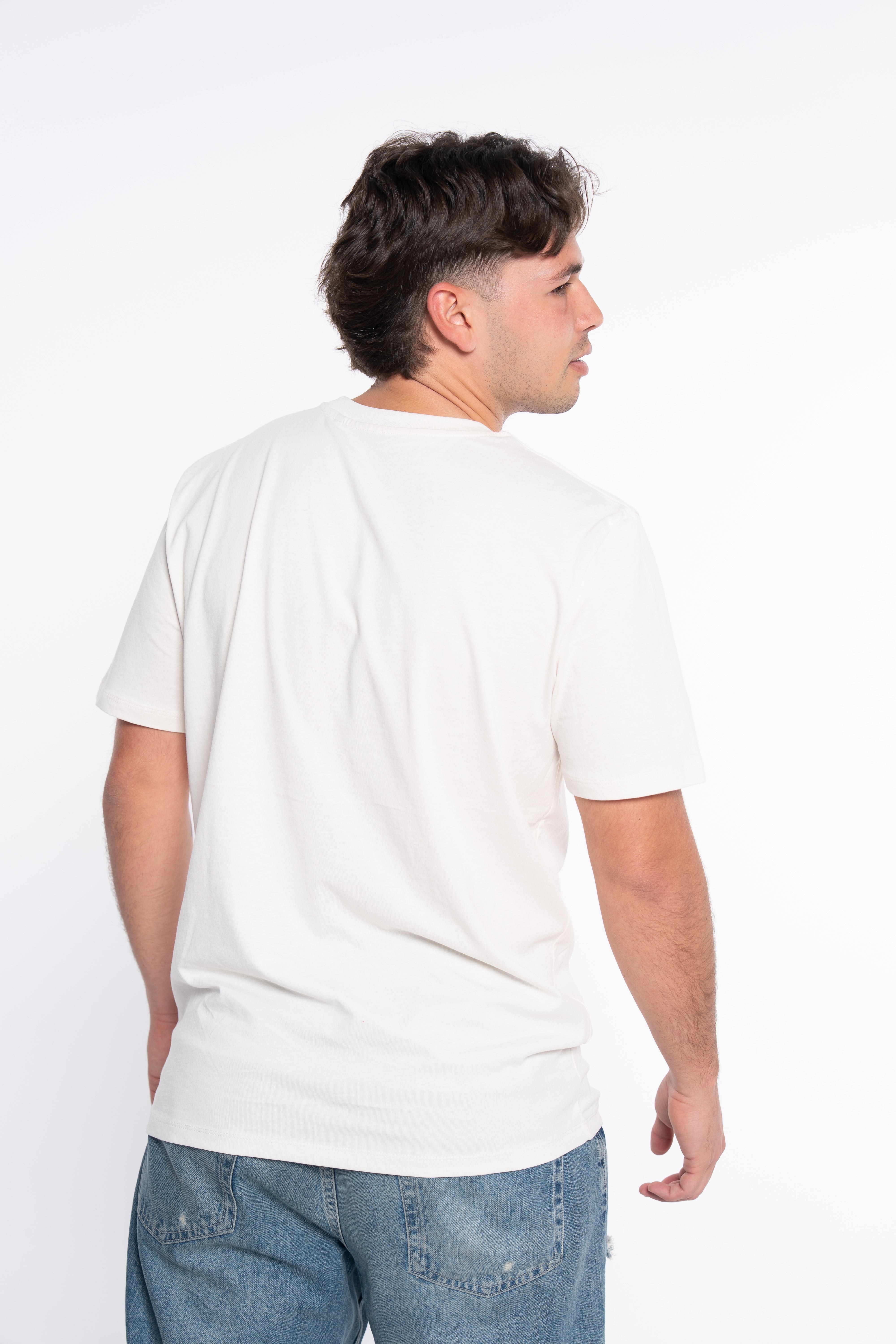 CAMISETA CLASSIC LOGO BLANCO ROTO